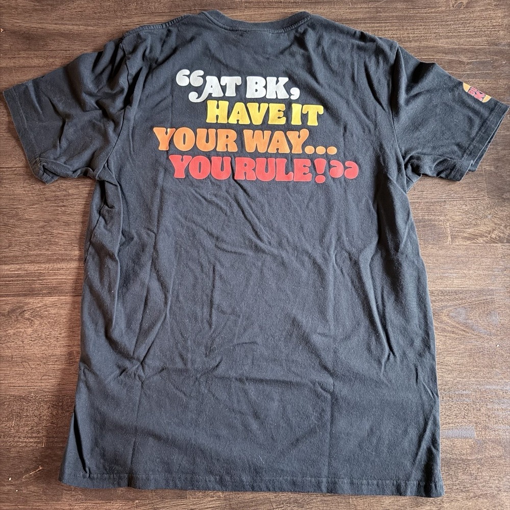 Burger King At BK Have It Your Way You Rule Employee Promo T-Shirt Size Large